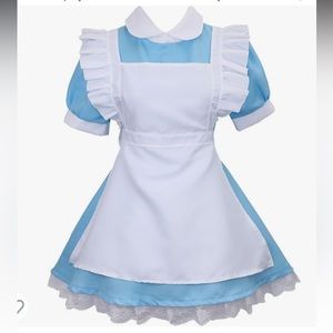 Women's Cosplay (Alice in Wonderland) Blue Dress Maid Fancy Dress Costume